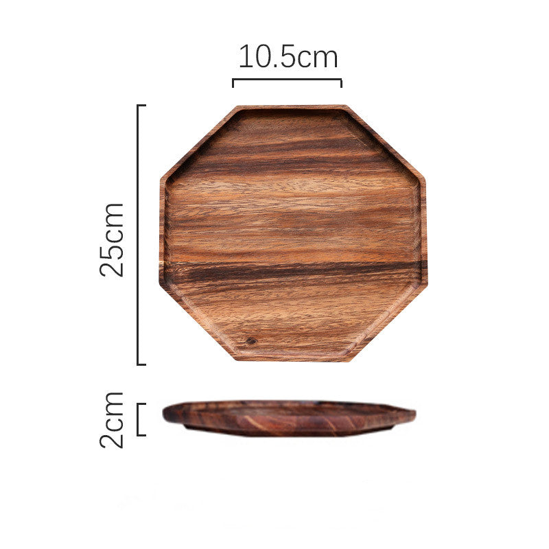 Hexagon Acacia Timber Tray
