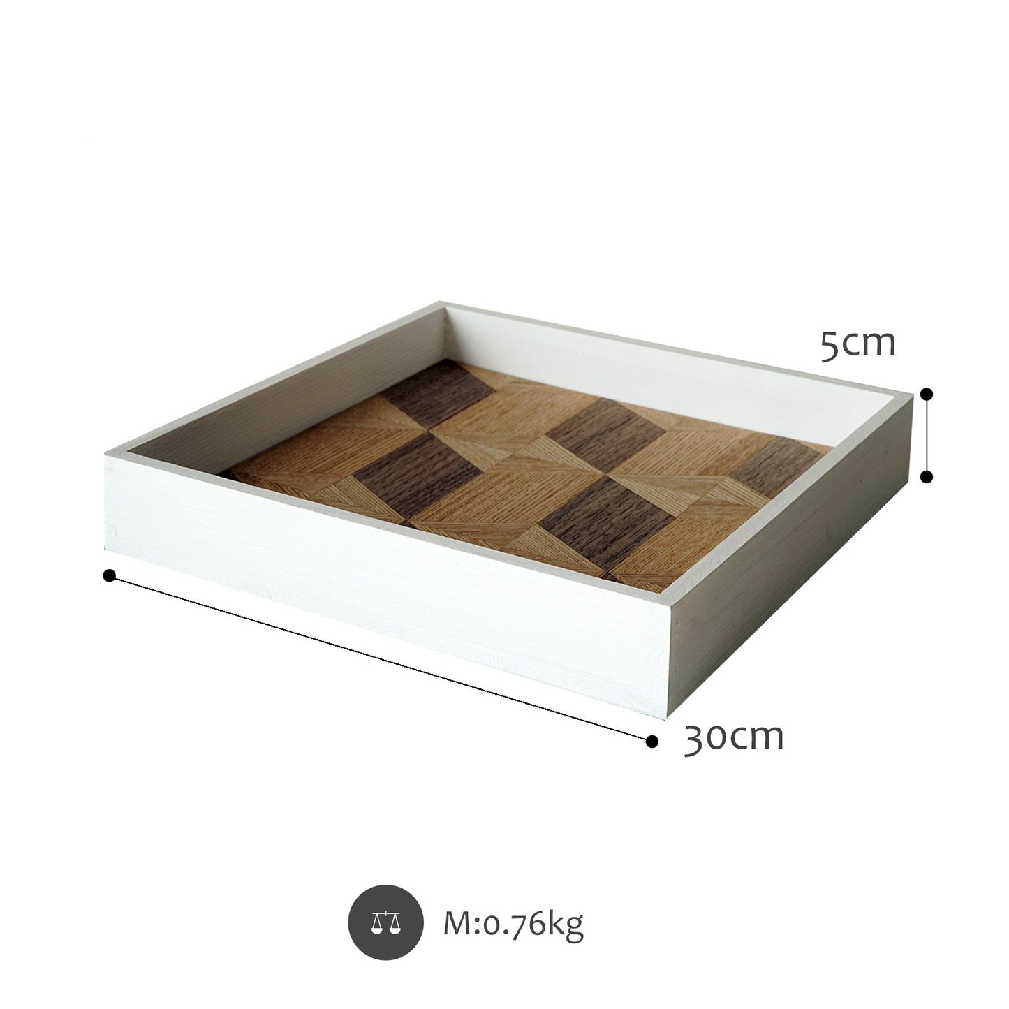 Geometric Nordic Square Wooden Trays