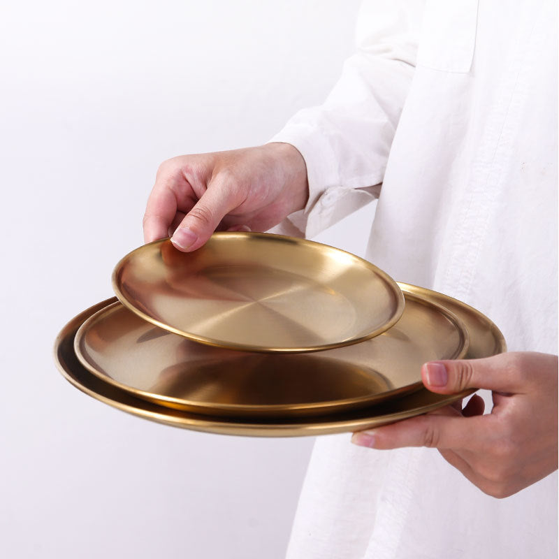 Luxe Gold Round Trays / Plates