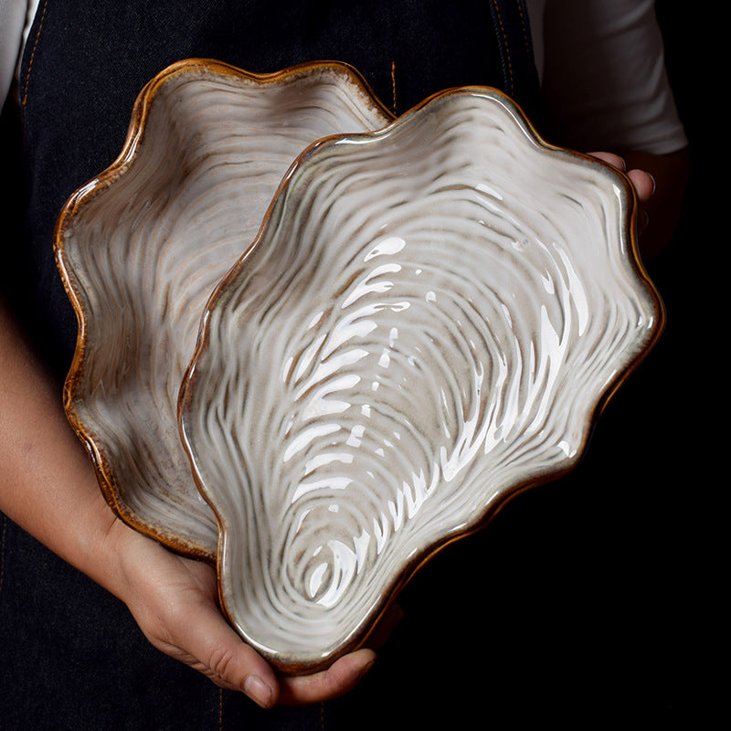 Oyster Seashell Serving Plates