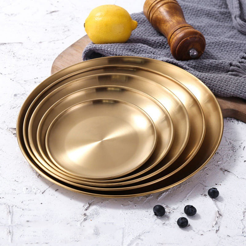 Luxe Gold Round Trays / Plates