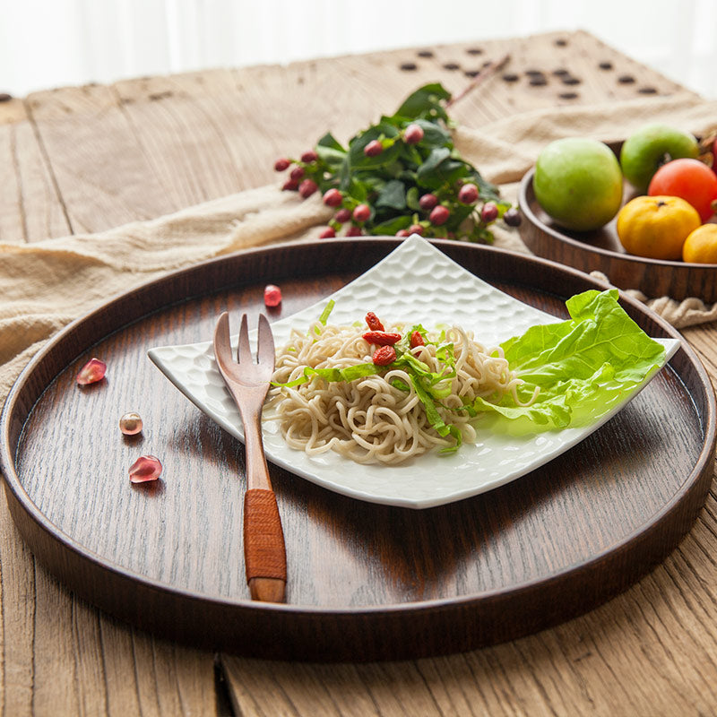 Round Timber Trays