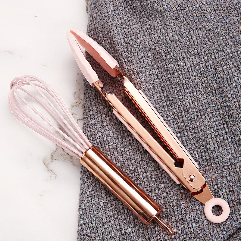 Mini / Kids Pink and Rose Gold Baking Set
