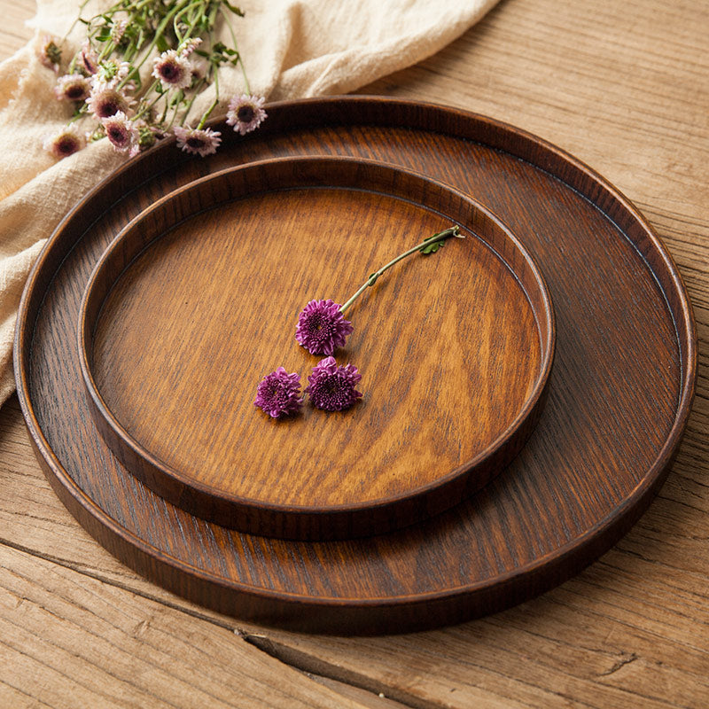 Round Timber Trays