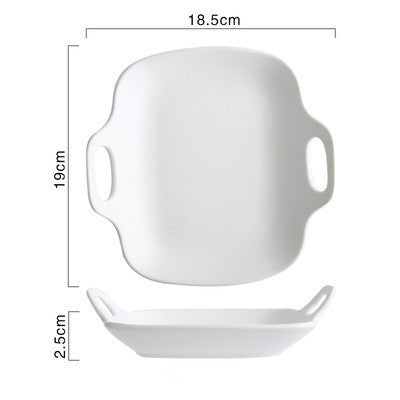 White Porcelain Casserole Baking Dish / Pan