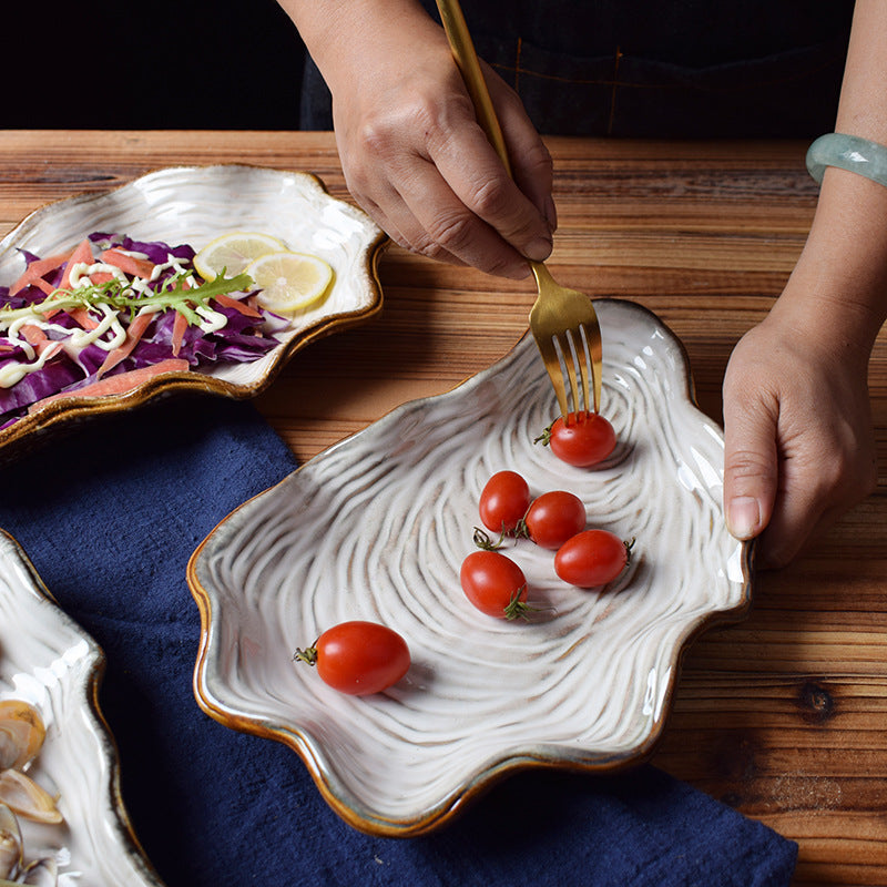 Oyster Seashell Serving Plates