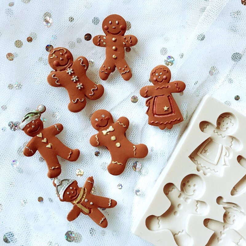 Gingerbread Man Woman Silicone Mold