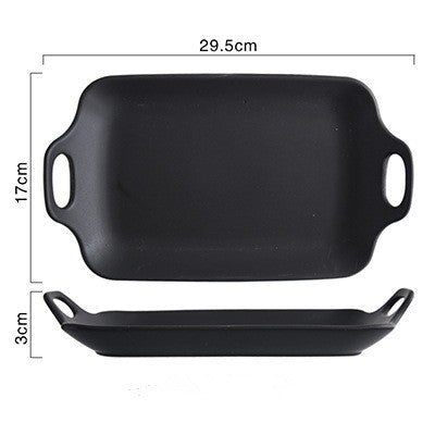 Black Porcelain Casserole Baking Dish / Pan