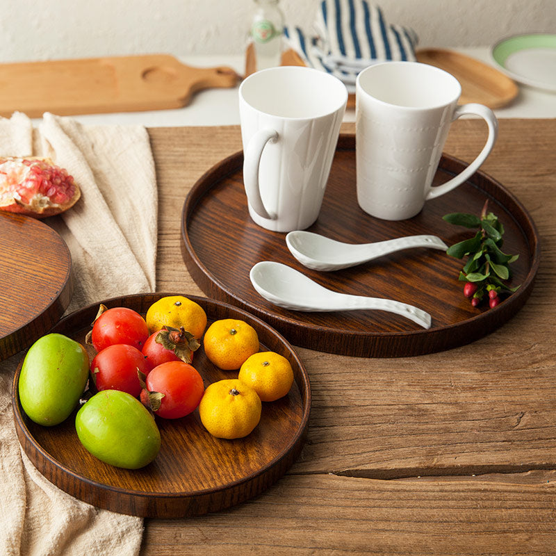 Round Timber Trays