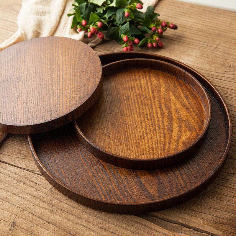 Round Timber Trays