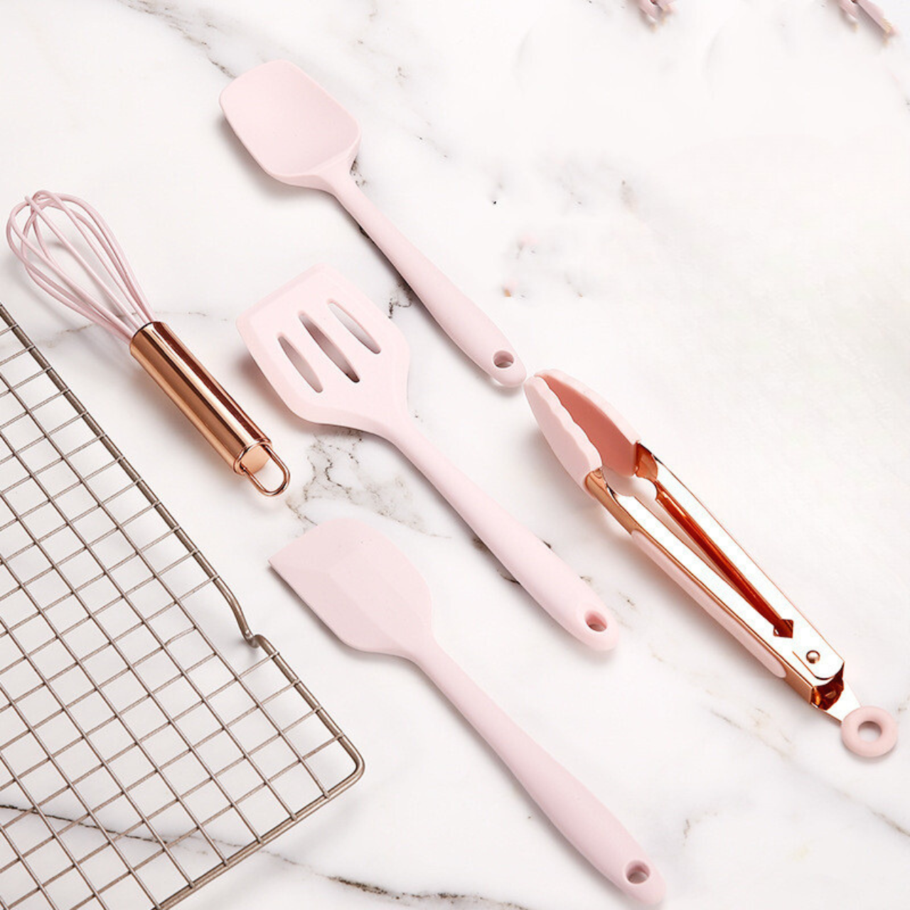 Mini / Kids Pink and Rose Gold Baking Set