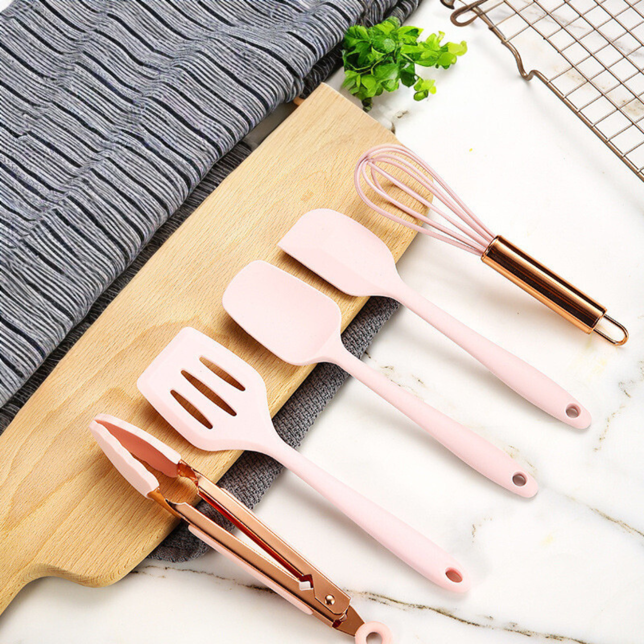 Mini / Kids Pink and Rose Gold Baking Set