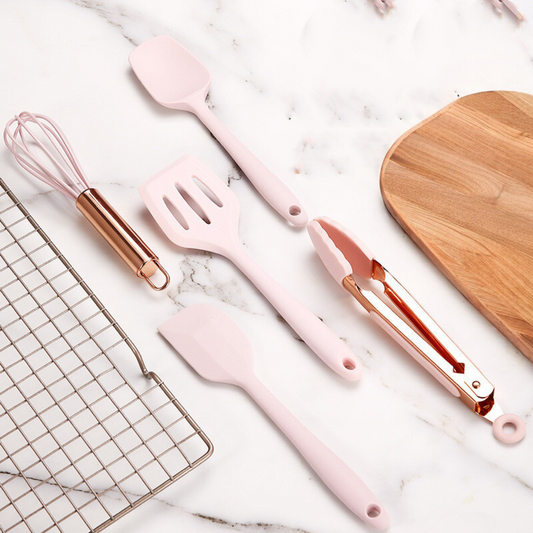 Mini / Kids Pink and Rose Gold Baking Set