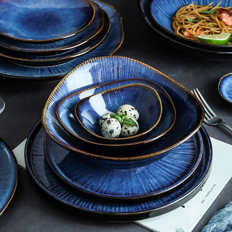 Blue Ceramic Patterned Tableware