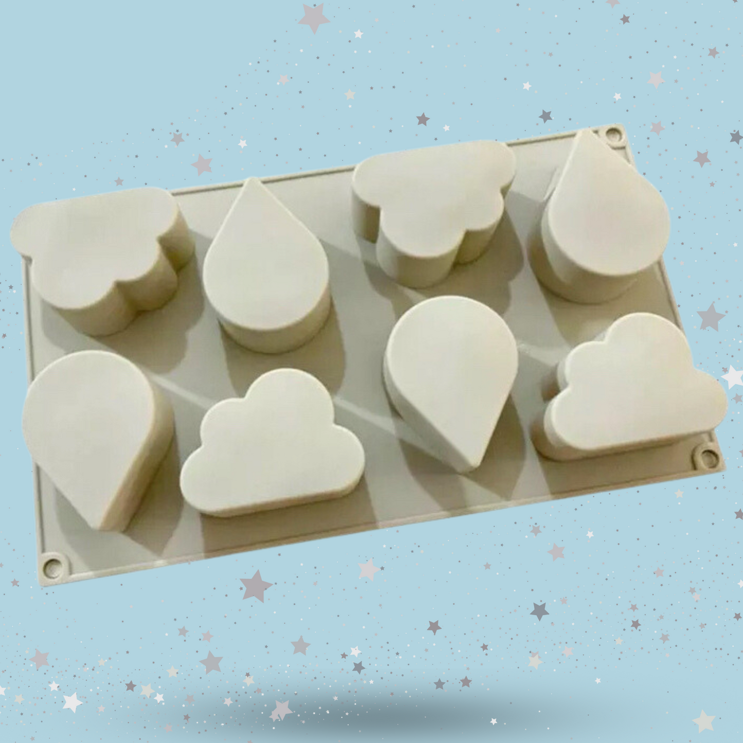 Clouds & Raindrops Silicone Baking Mold